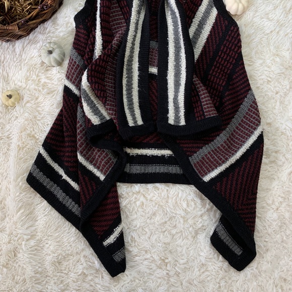 A.N.A Multicolored Striped Sleeveless Open Front Knit Cardigan XS - Picture 2 of 9